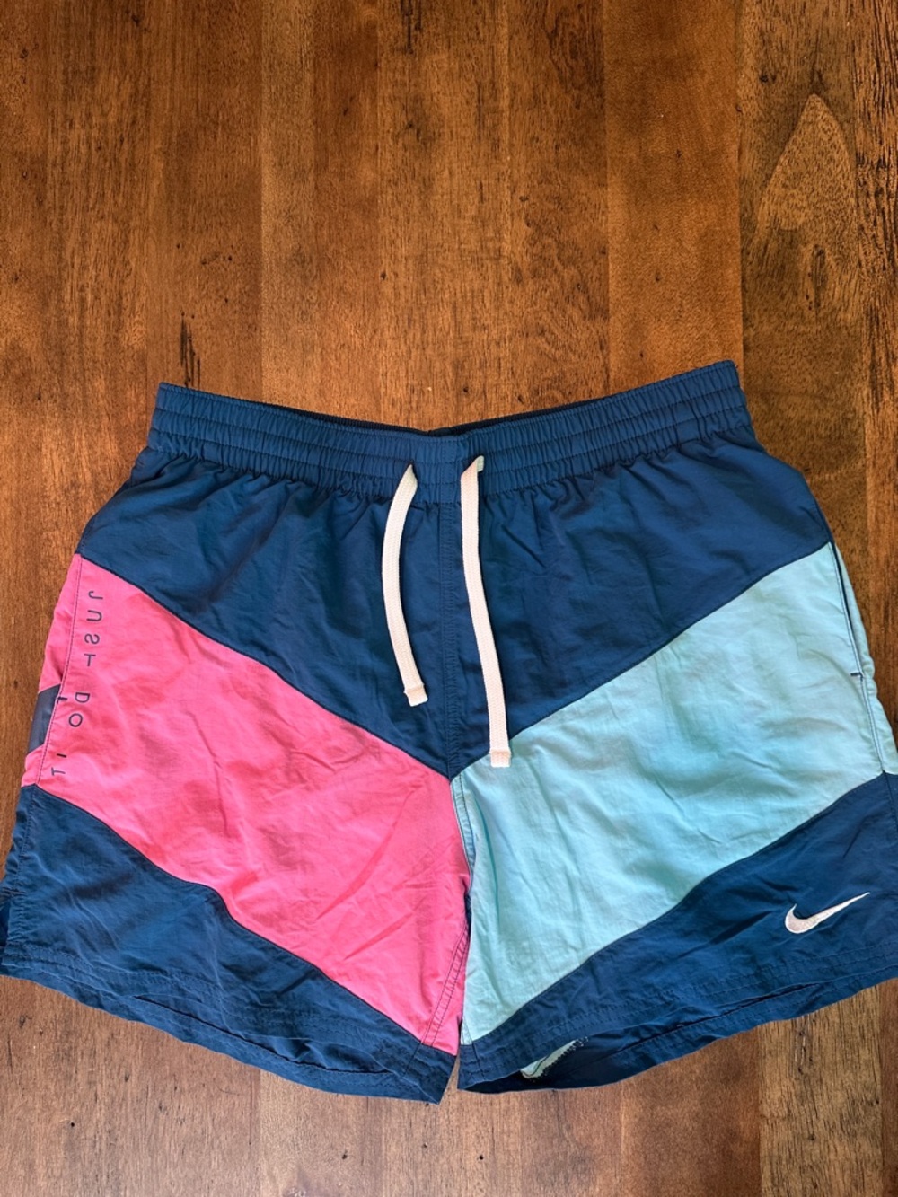 Nike Men’s Vortex Volley Shorts - Navy, Pink & Light Blue